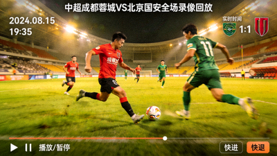 中超成都蓉城对阵北京国安全场录像回放